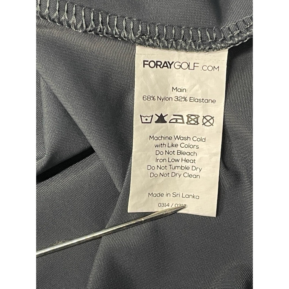 FORAY GOLF Birds In Paradise Gray Black V-Neck Sleeveless Golf Dress Size S - Picture 4 of 4